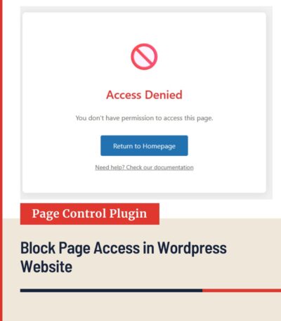 FREE Page Access Control Plugin for WordPress